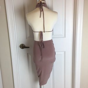 Ruched Mock Mini Dress